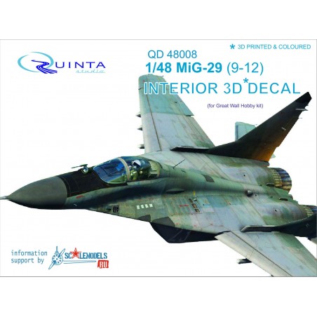 1/48 MiG-29 (9-12) 3D-Printed & colored Interior (GW