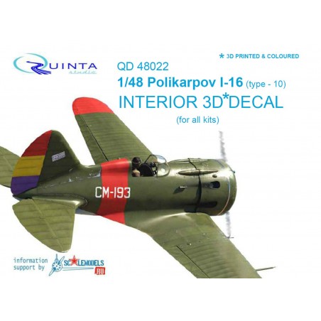 1/48 Polikarpov I-16 (type 10) 3D decal