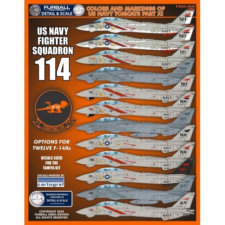 1/48 decals   Colors and Markings of US Navy Grumman F-14s Part Eleven 