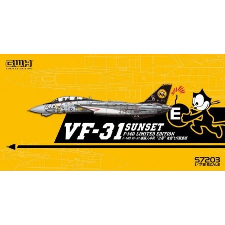 Great Wall Hobby 1/72 F-14D Tomcat - VF-31 Sunset Limited Edition aircraft model kit