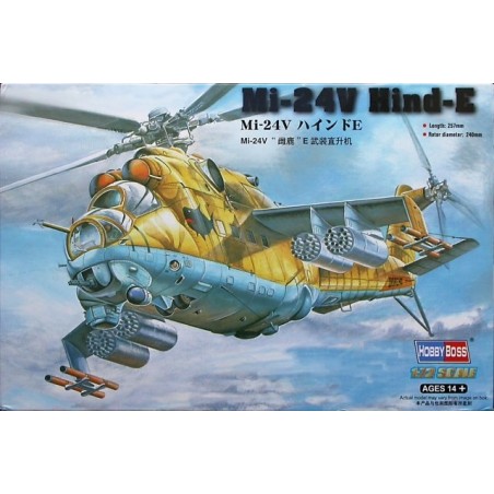 Hobbyboss 1/72 Mil Mi-24V Hind-E helicopter model kit