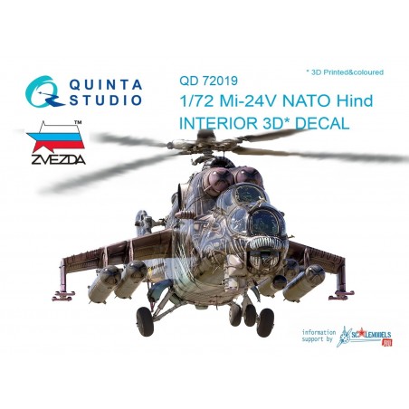 1/72 Mi-24V Nato 3D interior panels (Zvezda kit) 
