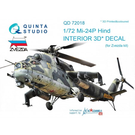 1/72  Mi-24P 3D interior panels   (Zvezda kit) 