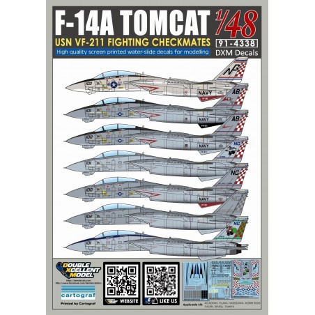 1/48 F-14A Tomcat VF-211 Fighting Checkmates