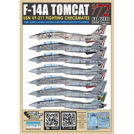 1/72 F-14A Tomcat VF-211 Fighting Checkmates