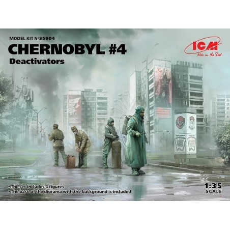 1/35 CHERNOBYL 4 DECONTAMINATION WORKER SET