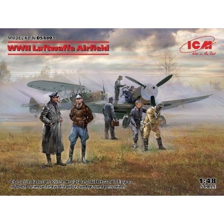 1/48 WWII GERMAN AIR FORCE AIRFIELD SCENE SET