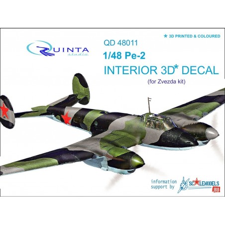 1/48 Pe-2 3D-Printed & colored Interior (for Zvezda kits)