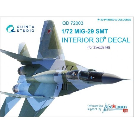 1/72 MiG-29 SMT Printed & coloured Interior on decal paper (for Zvezda kit) 