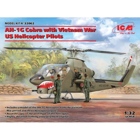 ICM 1/32 AH-1G with Vietnam War US Helicopter Pilots model kit