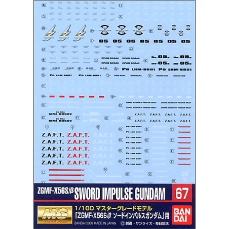 GD-67 1/100 MG Sword Impulse Gundam Decal