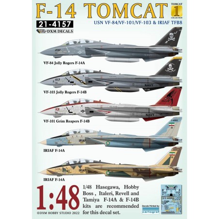 1/48 F-14A & F-14B Tomcat VF-84/VF-101/VF-103 & IRAF TFB8