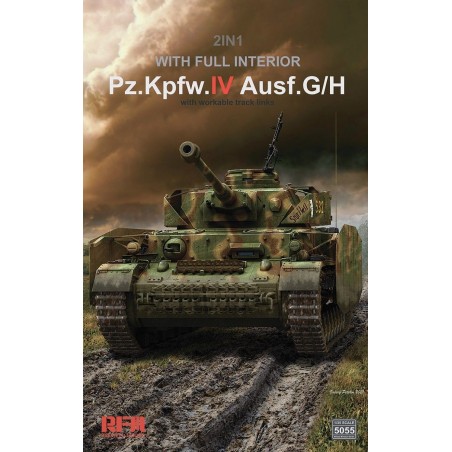 1/35 PZ.KPFW.IV G/H W/WORKABLE TRACK LINKS & FULL INTERIOR (2 IN 1)