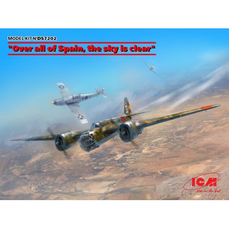 ICM 1/72 Over all of Spain, the sky is clear" Tupolev SB-2 and 2× Bf 109E aircraft model kit