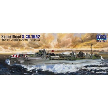 Fore Hobby 1/72 German Navy Schnellboat S-38 High Speed Combat Boat 1942 model kit