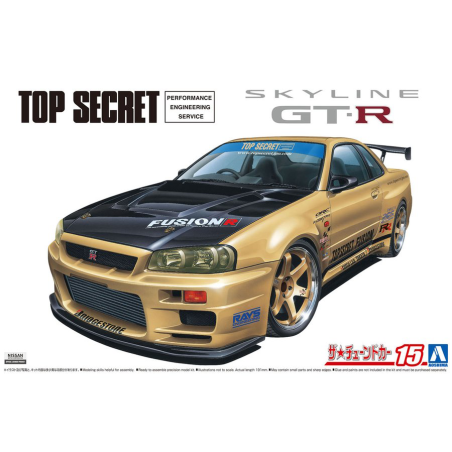 Aoshima 1/24 Top Secret BNR34 Skyline GT-R '02 (Nissan) car model kit