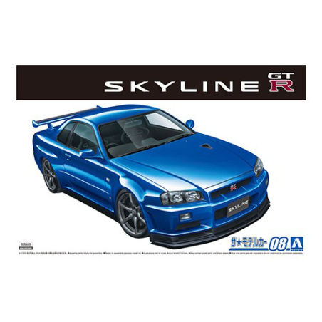 Maqueta Aoshima 1/24 Nissan BNR34 Skyline GT-R V-spec II '02