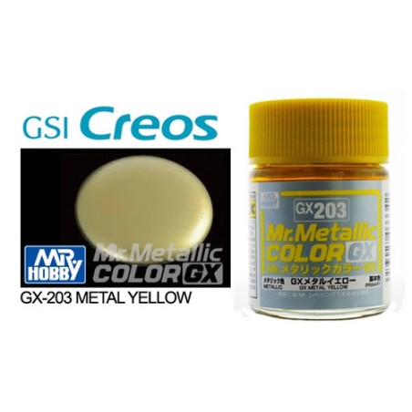 Mr Hobby Mr Metallic  Color GX Metal Yellow (18ml)