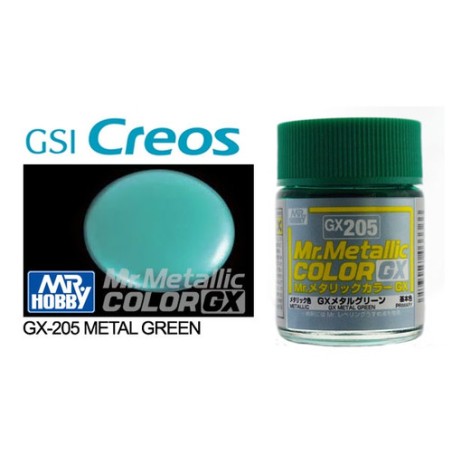 Mr Hobby Mr Metallic  Color GX Metal Green (18ml)