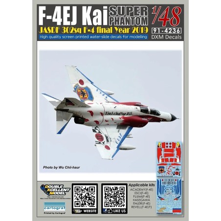 Calca 1/48 JASDF F-4EJ KAI 302SQ Final Year 2019 "White"