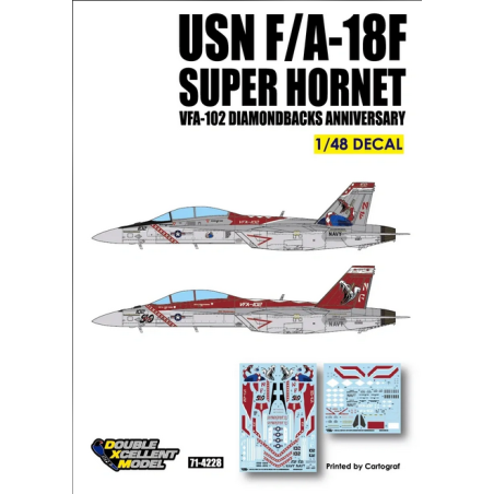 Calca 1/48 USN F/A-18F Super Hornet VFA-102 Diamondbacks Anniversary