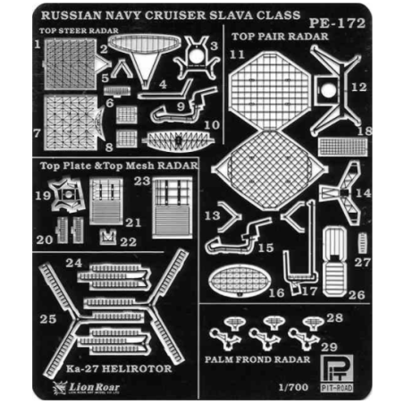 Maqueta Pit Roar 1/700  Russian Navy Missile Cruiser Moscow