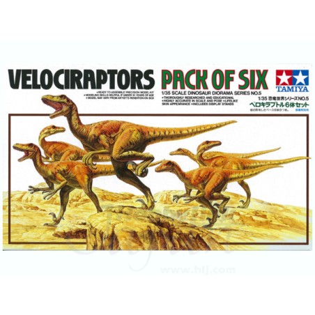 Tamiya 1/35 1/35 Velociraptors "Pack of Six"
