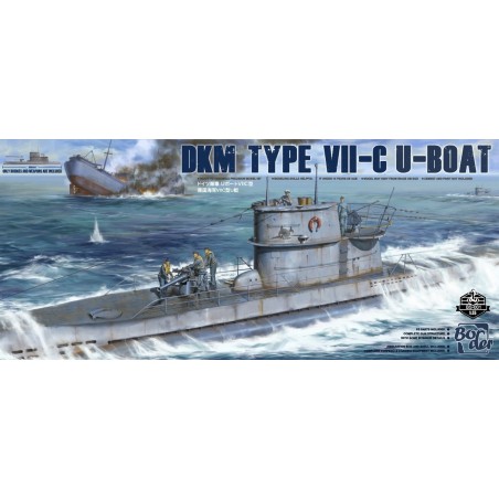 Maqueta de submarino Border Models 1/35 DKM Type VII-C U-Boat (Seagoing Model)