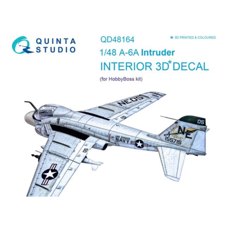 Quinta Studio 1/48 A-6A Intruder interior 3D decals (Hobbyboss)