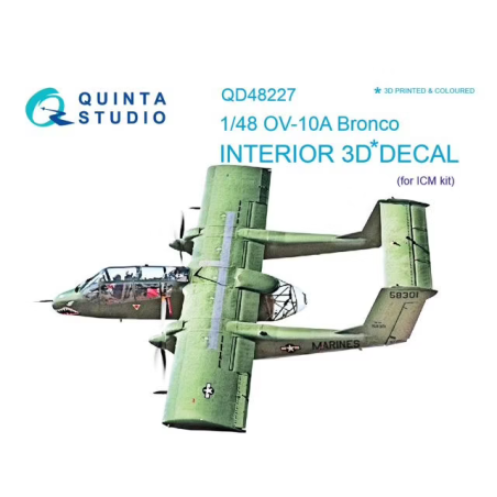 Quinta Studio OV-10A Bronco interior 3D decals (ICM)