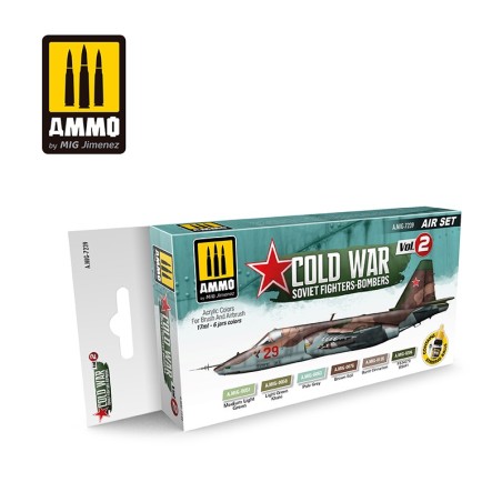 Ammo Mig COLD WAR VOL. 2 SOVIET FIGHTER-BOMBERS Paint Set