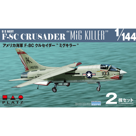 Maqueta de avion Platz 1/144 U.S. Navy F-8C Crusader Mig Killer (2 Set)