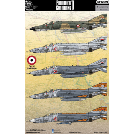 Aztec Models 1/48 Decals Pharaoh's Guardians 1 McDonnell F-4E Phantom II from Egypt