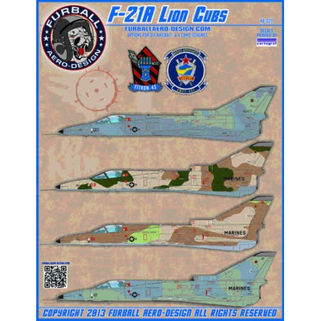 Furball Decals 1/48 IAI F-21A Lion Cubs