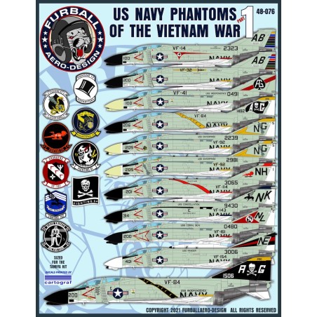 Furball Calcas 1/48 'US Navy Phantoms of the Vietnam War Part 1' F-4B