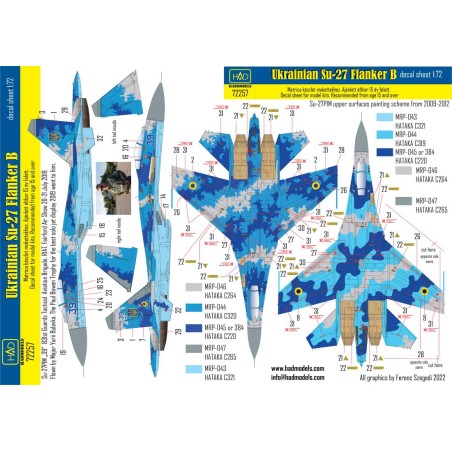 HAD decals 1/72 Ukrainian Su-27 Flanker B