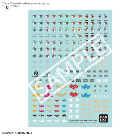 Bandai 30ms water decals multiuse 1 Action figure