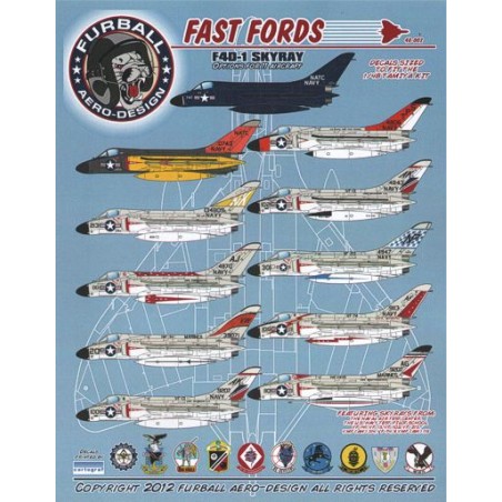 1/48 decals Douglas F4D-1 Skyray 'Fast Fords'