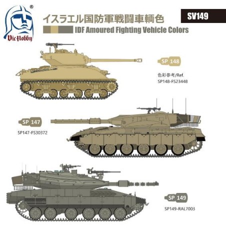 Vic Hobby  Acrylic Colors Israel Defense Forces Fighting Vehicle Color Set