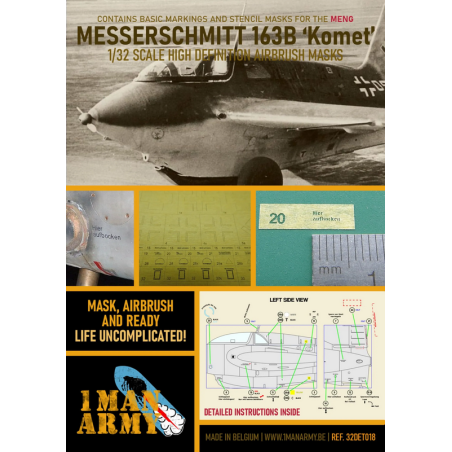 1 Man Army 1/32 MASK for Messerschmitt 163B Komet