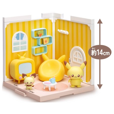Takara Tomy Model Kit Pokemon Poke Peace House Living Room Pikachu & Pichu