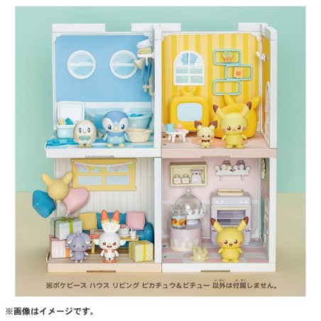 Takara Tomy Model Kit Pokemon Poke Peace House Lounge Scorbunny & Espurr