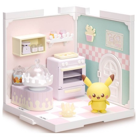 Maqueta Takara Tomy Pokemon Poke Peace House Kitchen Milcery & Pikachu