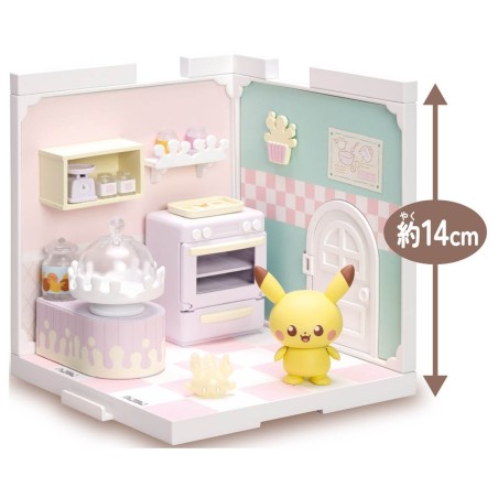 Maqueta Takara Tomy Pokemon Poke Peace House Kitchen Milcery & Pikachu