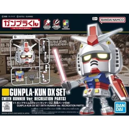 Maqueta Gundam Bandai 1/1 Gunpla-kun DX Set