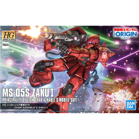 Gundam Model Kit Bandai 1/144 HG MS-05S Char's Zaku I