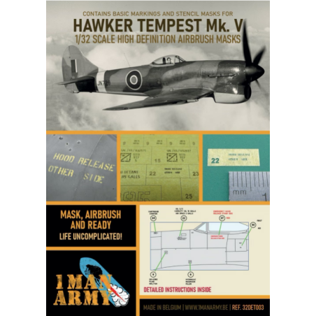1 Man Army 1/32 MASK for Hawk.Tempest MK V RAF
