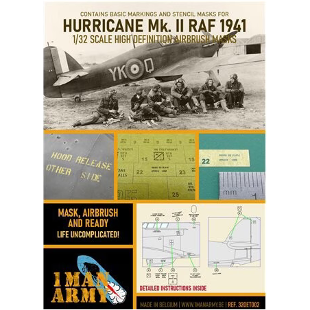 1 Man Army 1/32 MASK for Hurricane Mk. II RAF 1941