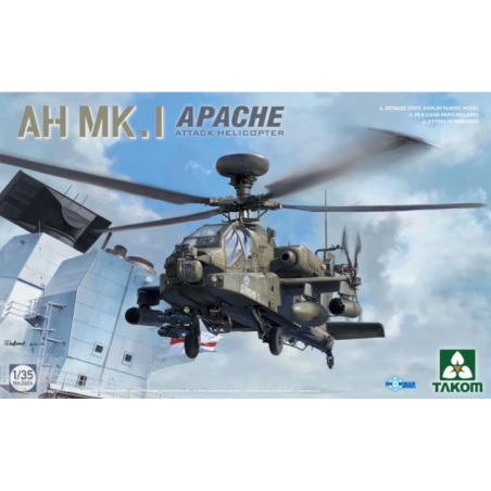 Maqueta de Helicoptero Takom 1/35 AH Mk. 1 Apache Attack Helicopter