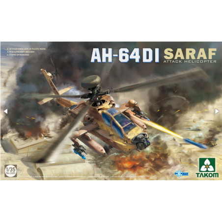 Takom 1/35 AH-64DI Saraf Attack Helicopter Model Kit